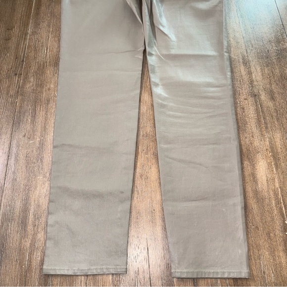 Massimo Dutti High Waisted Straight Leg Coated Trousers Size 6 Taupe 707 - Picture 11 of 12